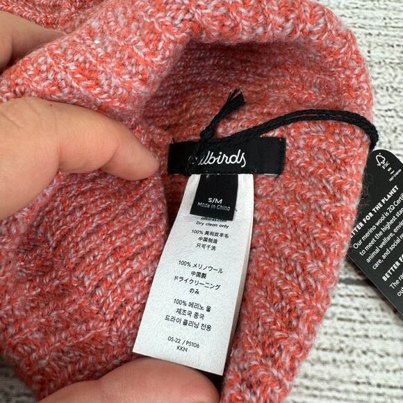 Allbirds Smallbirds Toddler Coral & Purple 100% Merino Wool Pom Beanie Size S/M - Picture 5 of 6